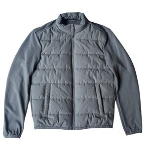 Zara Grey Quilted Jacket Size Medium